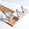 Makerflo Charcuterie Cheese Board Set 16.25" x 12" Acacia Wood Marble Design 3 Bowls, 3 Spoons, 4 Utensils for Craft & DIY Personalization - Laser Engraving, Epoxy, UV DTF, Vinyl Individually Wrapped